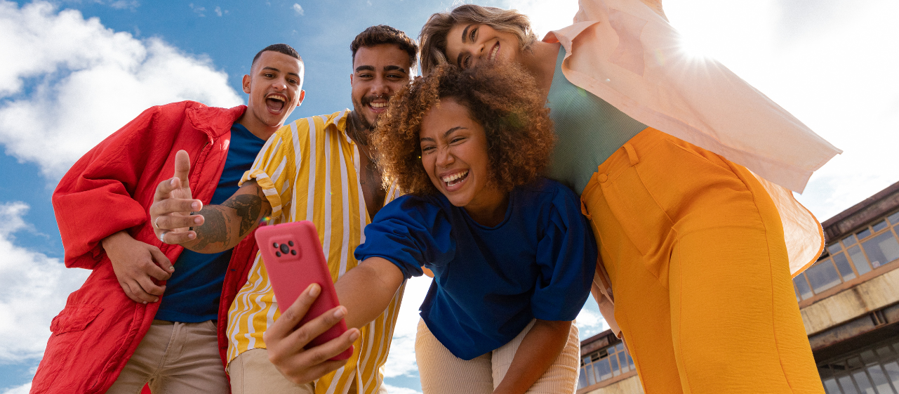 Group of friends taking a selfie